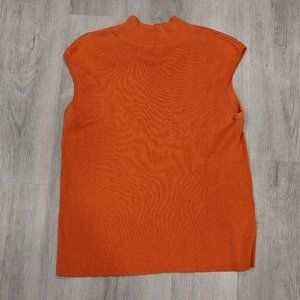 Coldwater Creek Ladies Orange Turtle Neck Vest Top